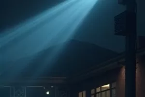 《隐墙》封面，客厅两面墙之间透出一道细长的光缝